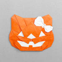 Ribbon Kitty Jack-O'-Lantern v1